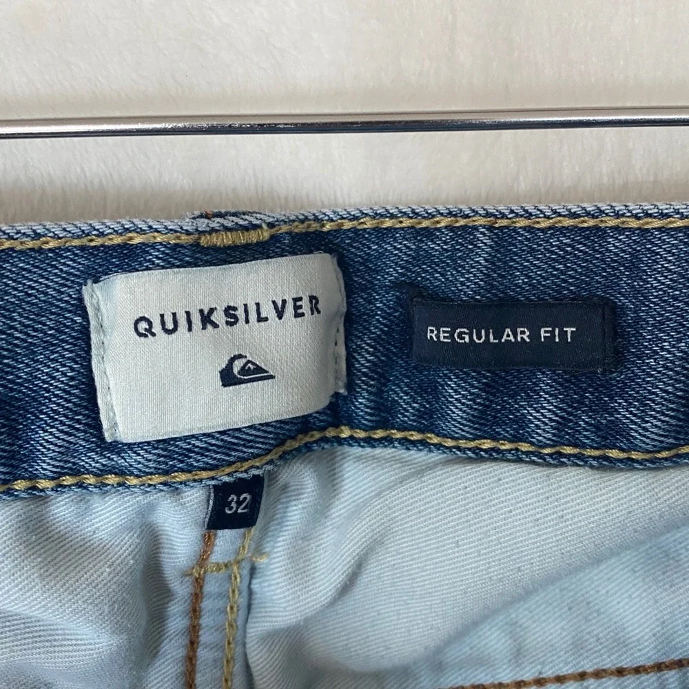 Quiksilver Mens Regular Classic Loose Fit‎ Blue Denim Jeans Size 32
